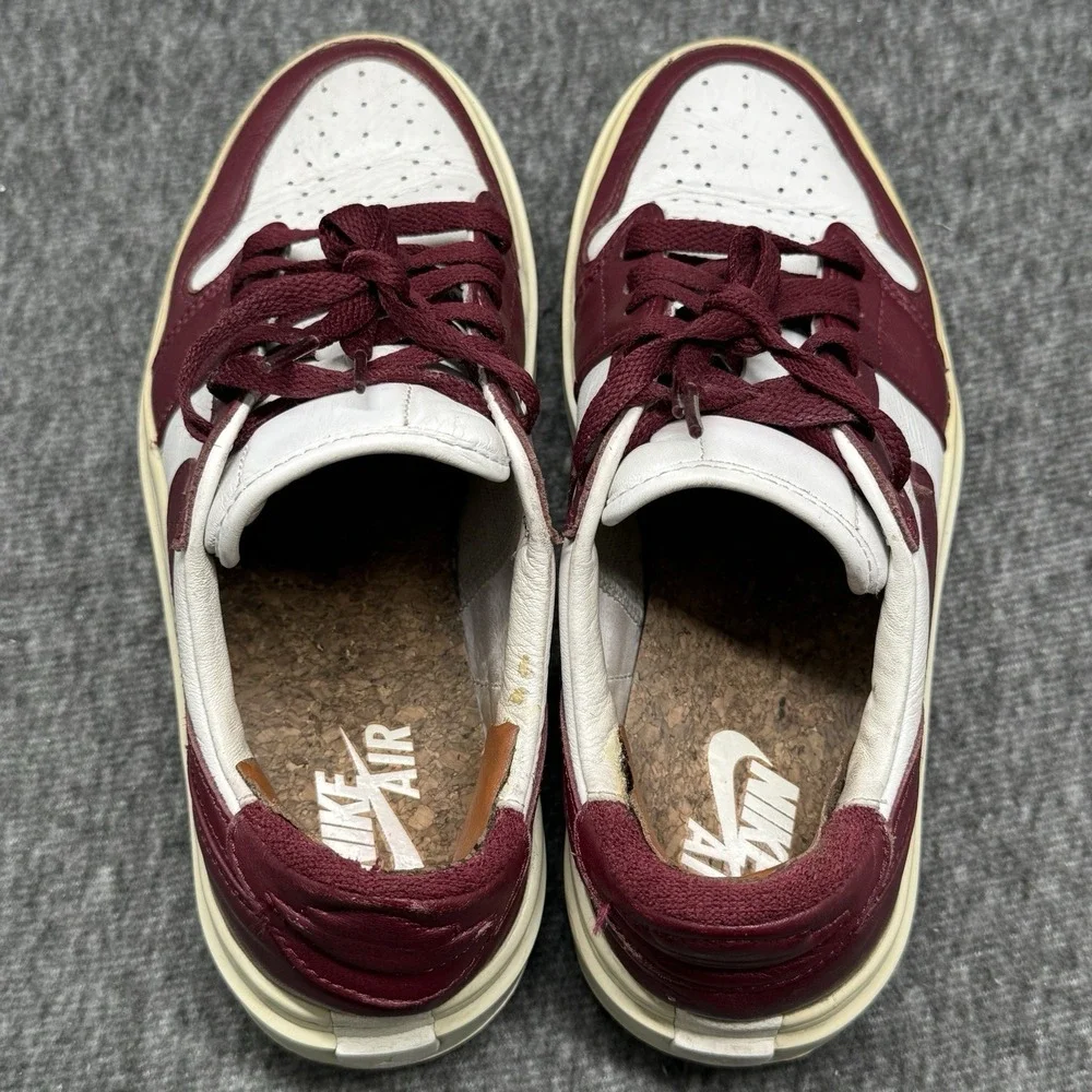 Nike Air Jordan 1 Elevate Low Dark Beetroot Womens Size 8 White Burgundy Shoes